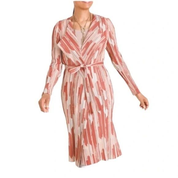 NWT Chico’s Travelers Collection Pleated Trench Jacket Duster - Picture 10 of 10